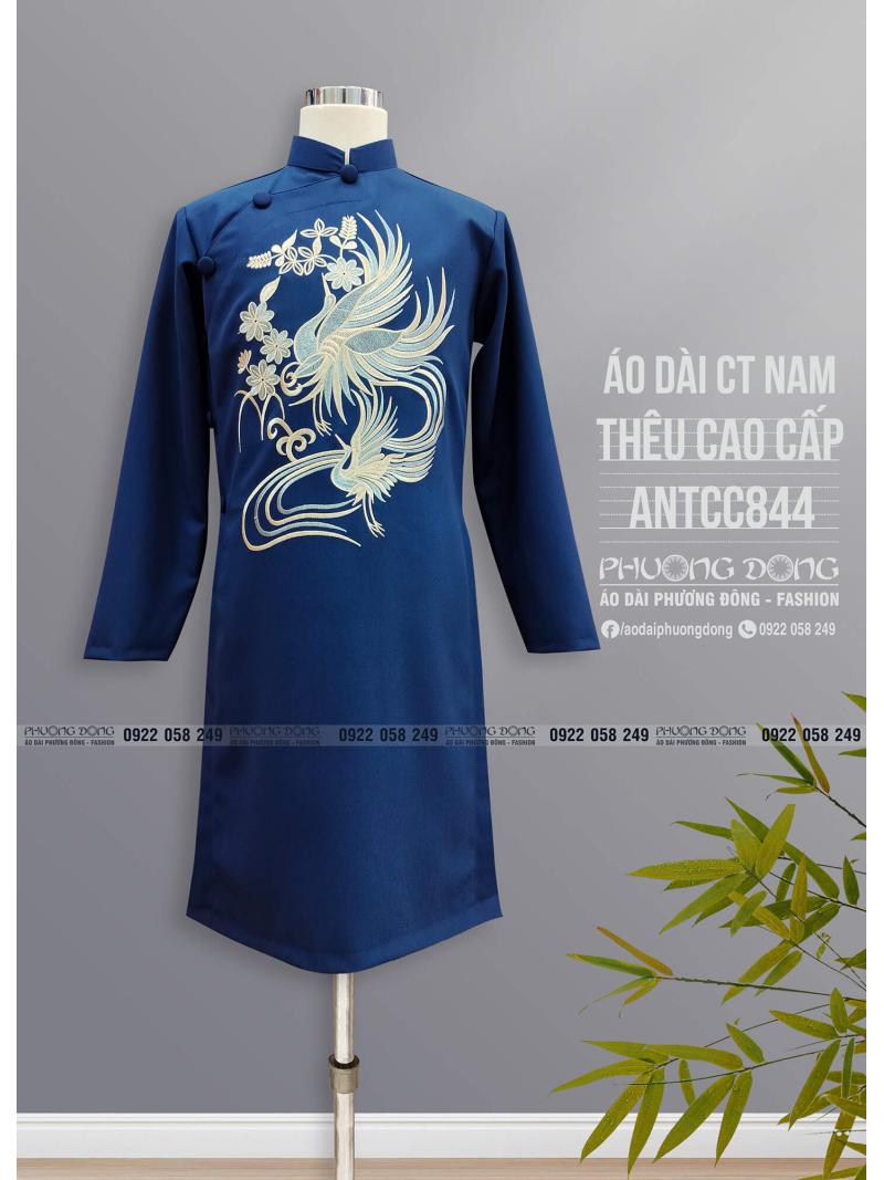 Áo Dài Cách Tân Nam Thêu Cao Cấp ANTCC844
